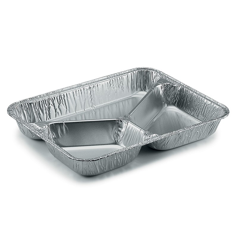 Aluteller 3geteilt 227x177x30mm  10x100 St.